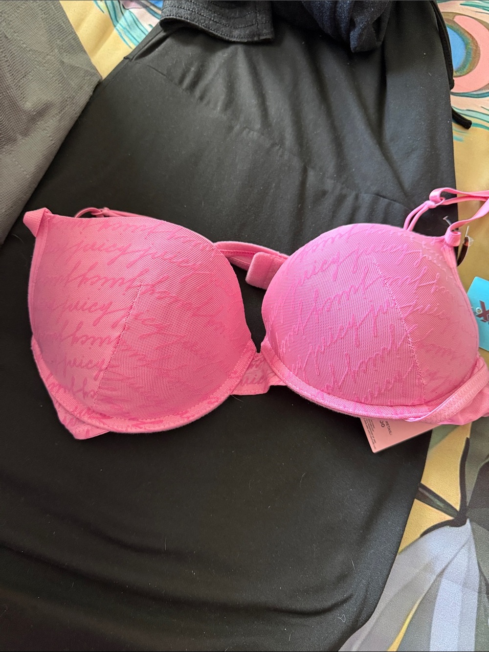Juicy Couture Hot Pink Padded Underwire Bra